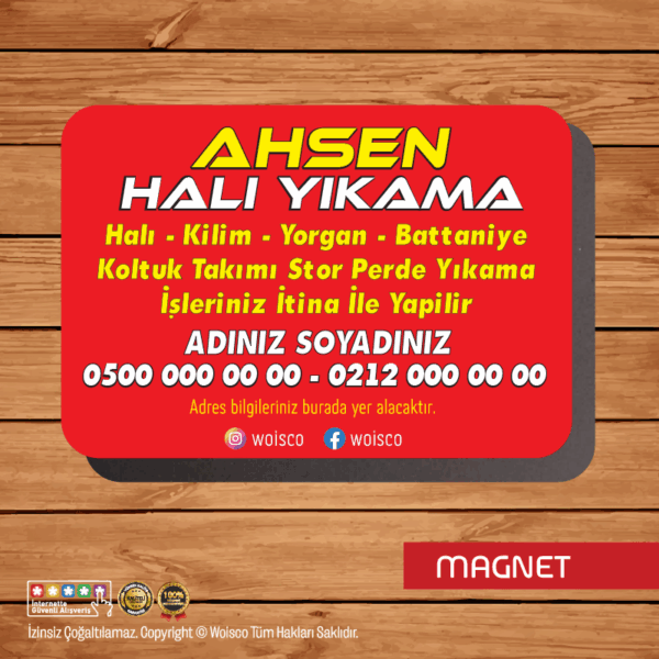 Halı Yıkama Magnet Baskı (Md:K1065)