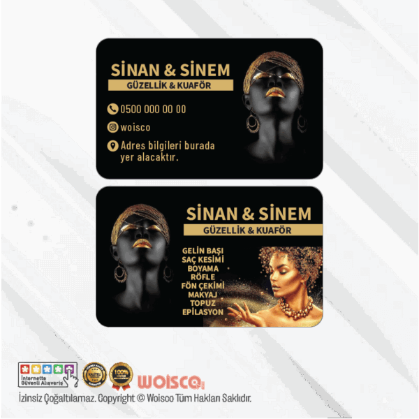 Kuaför Güzellik Salonu Kartvizit Baskı (Md: Y7272)