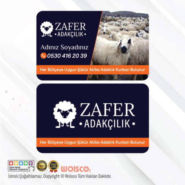 Besicilik, Kurbanlık Kartvizit Baskı (KL0028) Bastırma