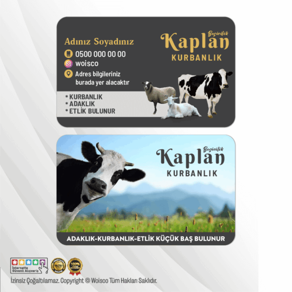 Besicilik, Kurbanlık Kartvizit (Model KL0020)