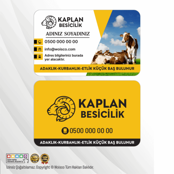 Besicilik, Kurbanlık Kartvizit (Model KL0021)