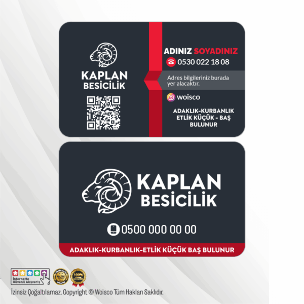 Besicilik, Kurbanlık Kartvizit (Model KL0023)