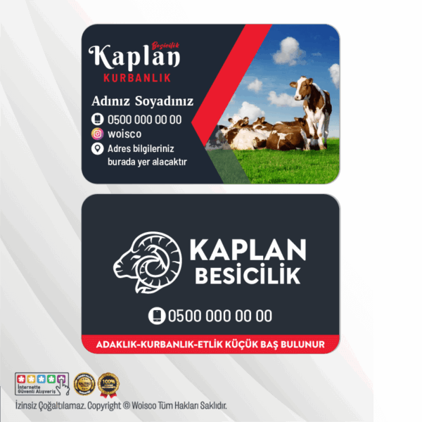 Besicilik, Kurbanlık Kartvizit (Model KL0025)