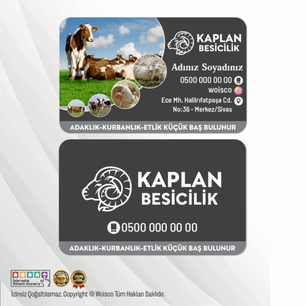 Besicilik, Kurbanlık Kartvizit (Model KL0012)