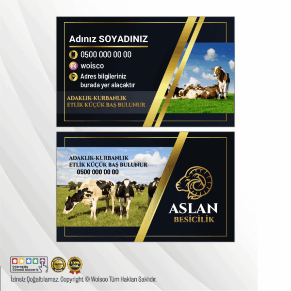 Besicilik, Kurbanlık Kartvizit (Model KL0013)