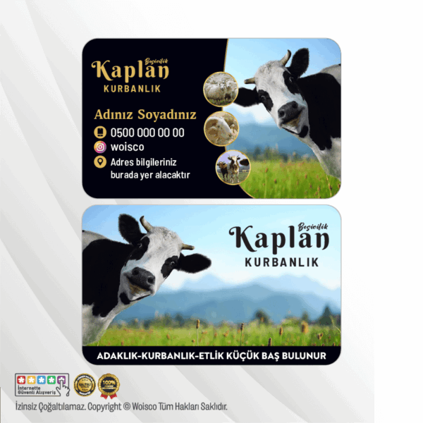 Besicilik, Kurbanlık Kartvizit (Model KL0016)