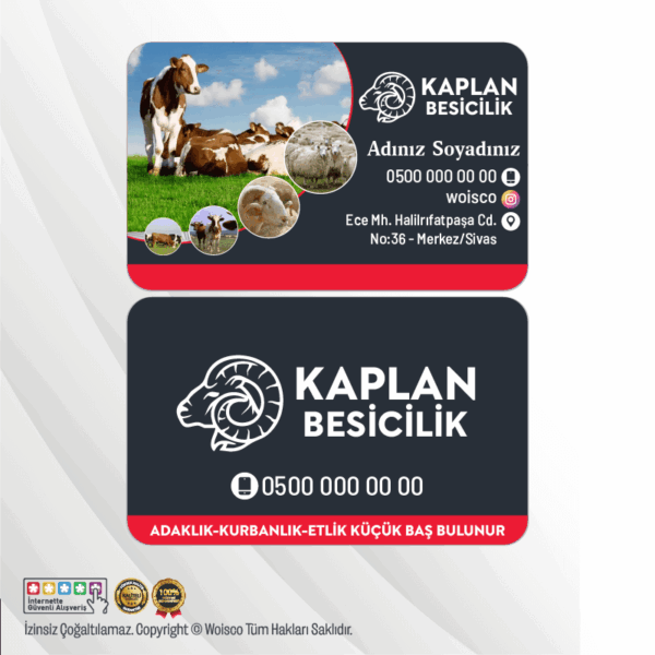 Besicilik, Kurbanlık Kartvizit (Model KL0017)