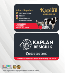 Besicilik, Kurbanlık Kartvizit (Model KL0019)