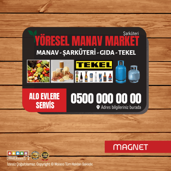 Market Magnet Baskı (Md:0037MK)