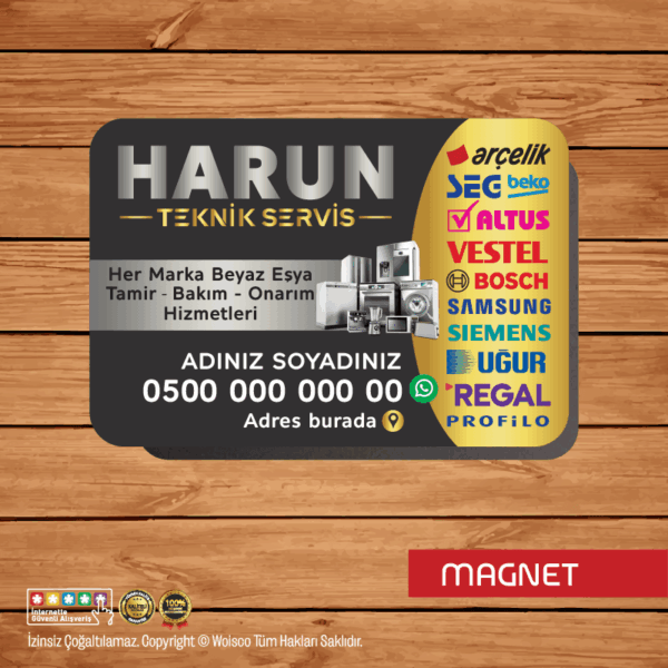 Teknik Servis Magnet Baskı (Md:T0989)