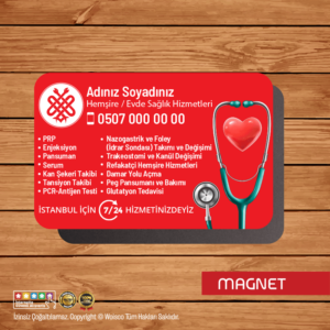 Evde Sağlık Magnet Baskı (Md:E0938)