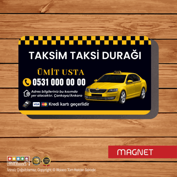 Taksici Magnet Bastırma (TK:1867)1000 Adet Taksi magnet bastırma