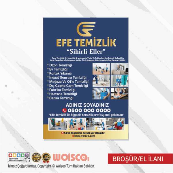 Temizlik Broşür El İlanı (MD:B0714)