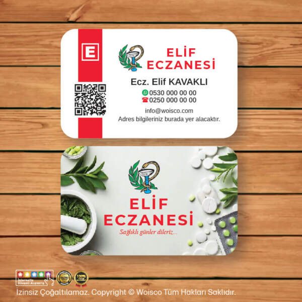 Eczane Kartvizit 1000 Adet Baskı (Model E3687)