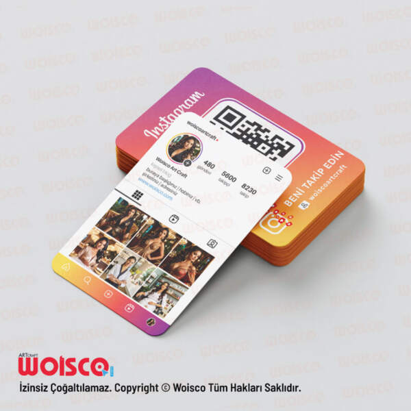 Instagram Kart - Kartvizit 1000 Adet Baskı (Model IN0002)