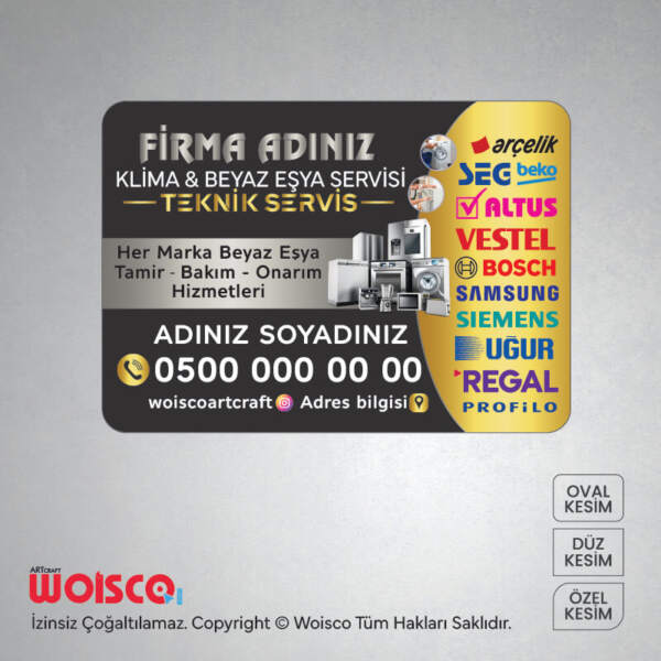 Beyaz Eşya Teknik Servis Magnet Baskı Md:T01989