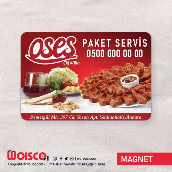 Oses Magnet Baskı 1000 Adet Oses Magnet Bastırma
