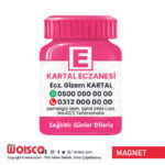Şişe Eczane Magnet Baskı (Pembe) (Md:4030)
