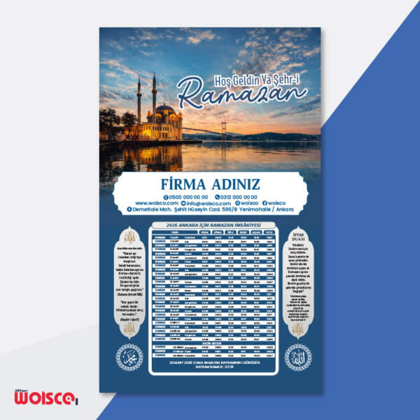İmsakiye Baskı - Ramazan İmsakiyesi İstanbul