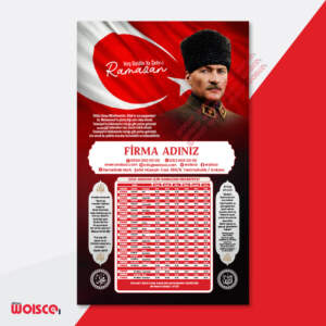 İmsakiye Baskı - Ramazan İmsakiyesi ATATÜRK