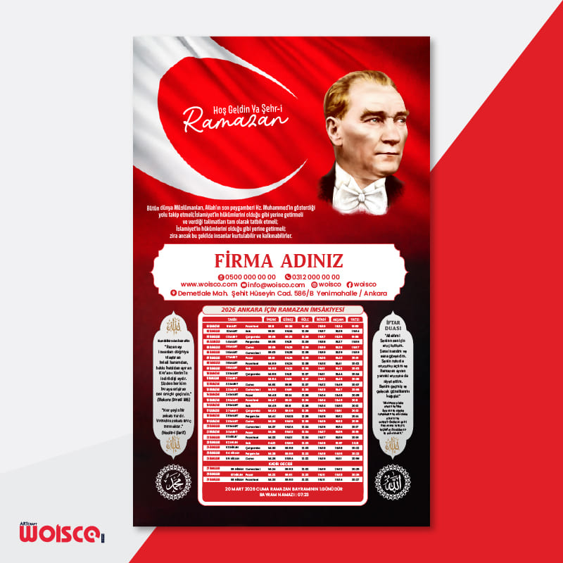 İmsakiye Baskı - Ramazan İmsakiyesi ATATÜRK İmsakiye Baskı - Ramazan İmsakiyesi ATATÜRK
