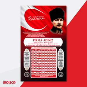 İmsakiye Baskı - Ramazan İmsakiyesi ATATÜRK