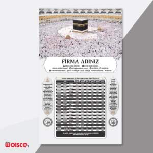 İmsakiye Baskı - Ramazan İmsakiyesi KABE
