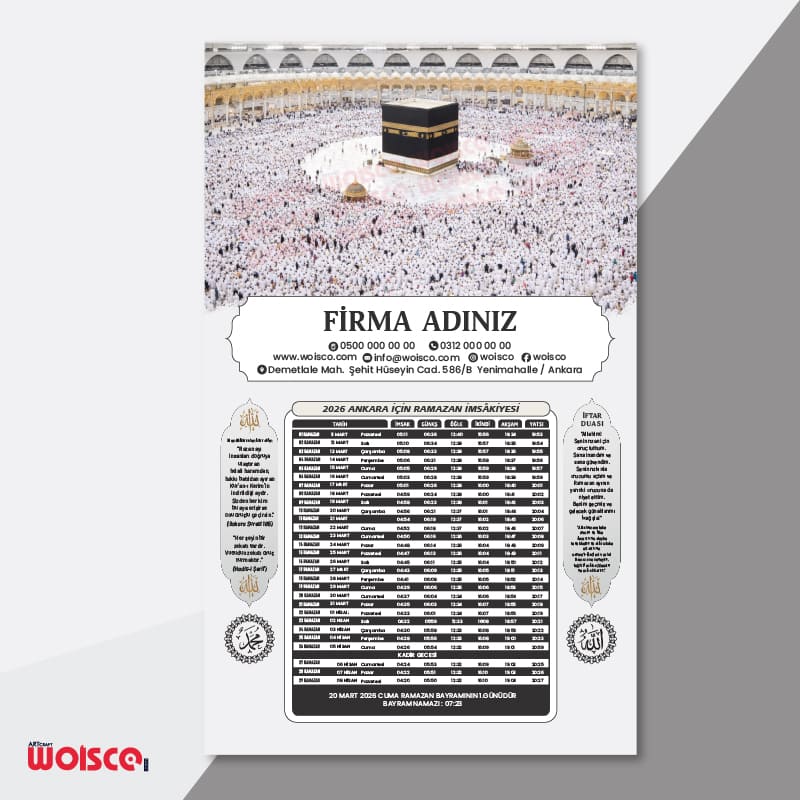 İmsakiye Baskı - Ramazan İmsakiyesi KABE İmsakiye Baskı - Ramazan İmsakiyesi KABE