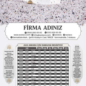 İmsakiye Baskı - Ramazan İmsakiyesi KABE