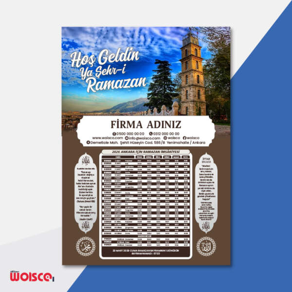 İmsakiye Baskı - Ramazan İmsakiyesi