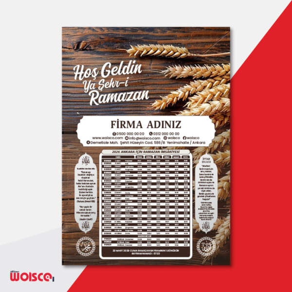 İmsakiye Baskı - Ramazan İmsakiyesi