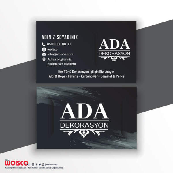 Dekorasyon Kartvizit Baskı D3175