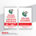 Eczane Kartvizit 1000 Adet Baskı E4692
