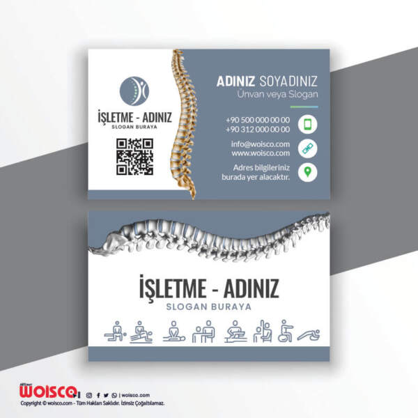 Fizyoterapist Kartvizit 1000 Adet Baskı FZ102