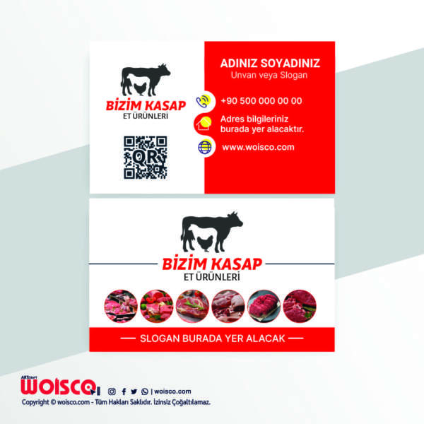 Kasap Kartvizit Baskı KL0013