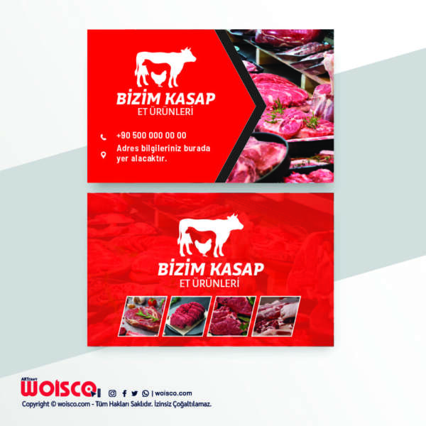 Kasap Kartvizit Baskı KL0012