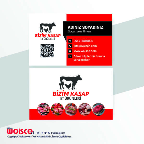 Kasap Kartvizit Baskı KL0011