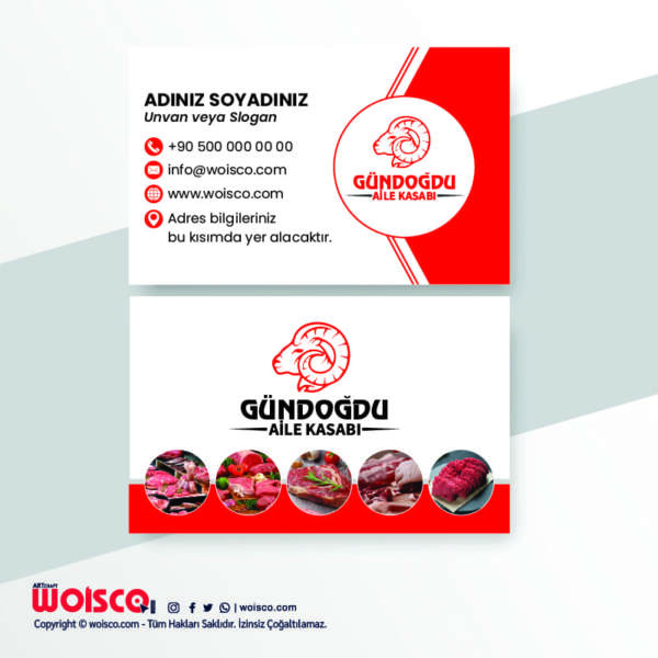 Kasap Kartvizit Baskı KL0009