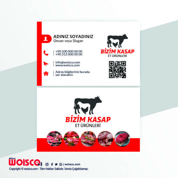 Kasap Kartvizit Baskı KL0007