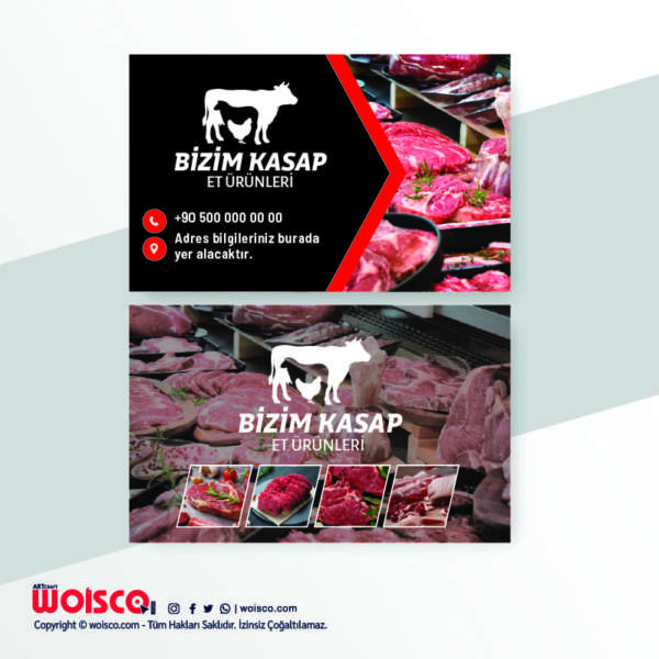 Kasap Kartvizit Baskı KL0026