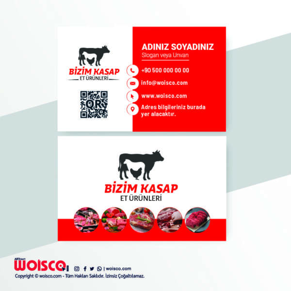 Kasap Kartvizit Baskı KL0024