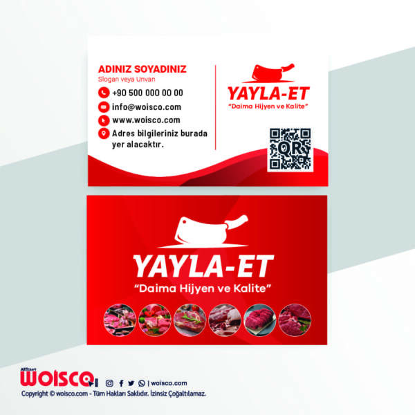 Kasap Kartvizit Baskı KL0023