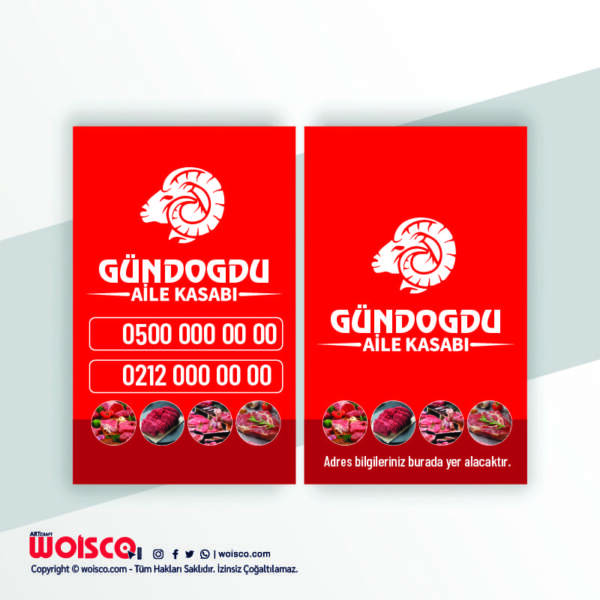 Kasap Kartvizit Baskı KL0020