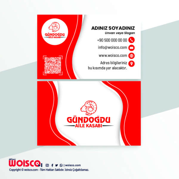 Kasap Kartvizit Baskı KL0003