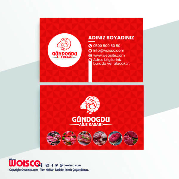 Kasap Kartvizit Baskı KL0019