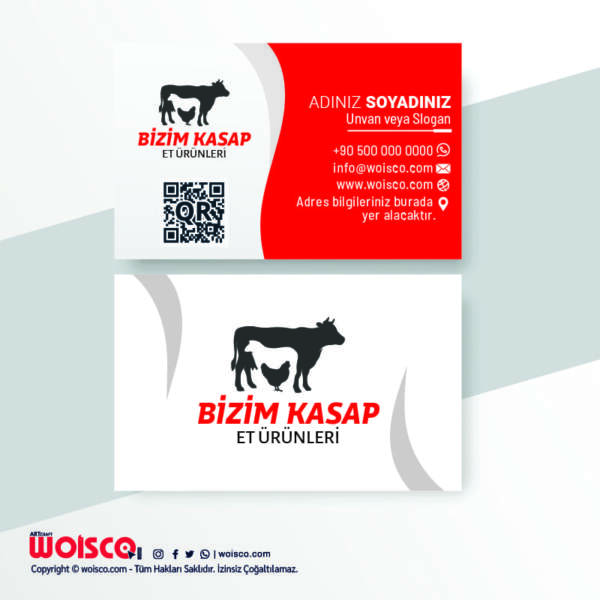Kasap Kartvizit Baskı KL0018