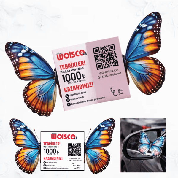 Kelebek Kartvizit Baskı KK0004