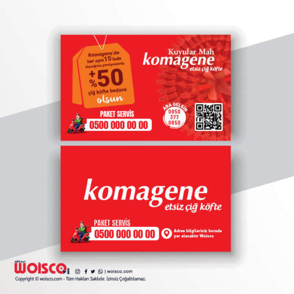 Komagene Kartvizit Baskı KK1012