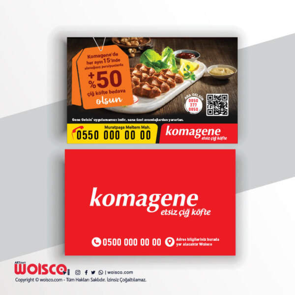 Komagene Kartvizit Baskı KK1014