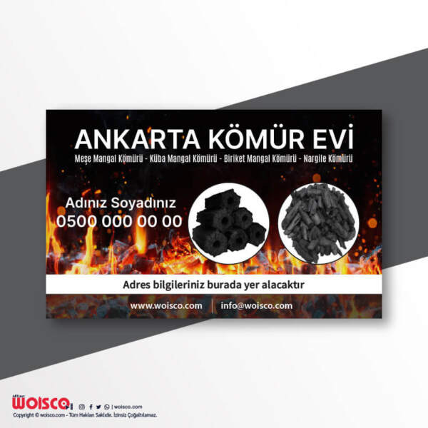 Kömür Kartvizit Baskı KT004